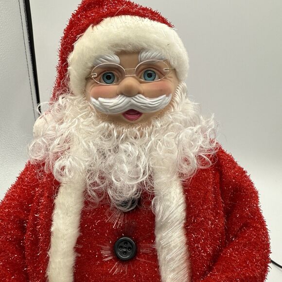 Vtg Avon Fiber Optic Santa Claus 14" Musical Light Up Christmas Figurine Video - Picture 1 of 16